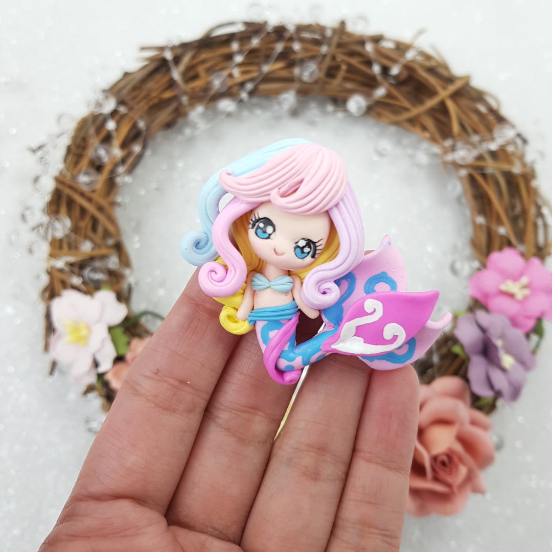 MAX 5 EACH PERSON Cutie mermaid - Embellishment Clay Bow Centre