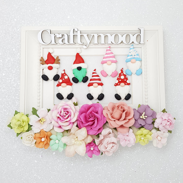 Adorable gonk gnome - Embellishment Clay Bow Centre