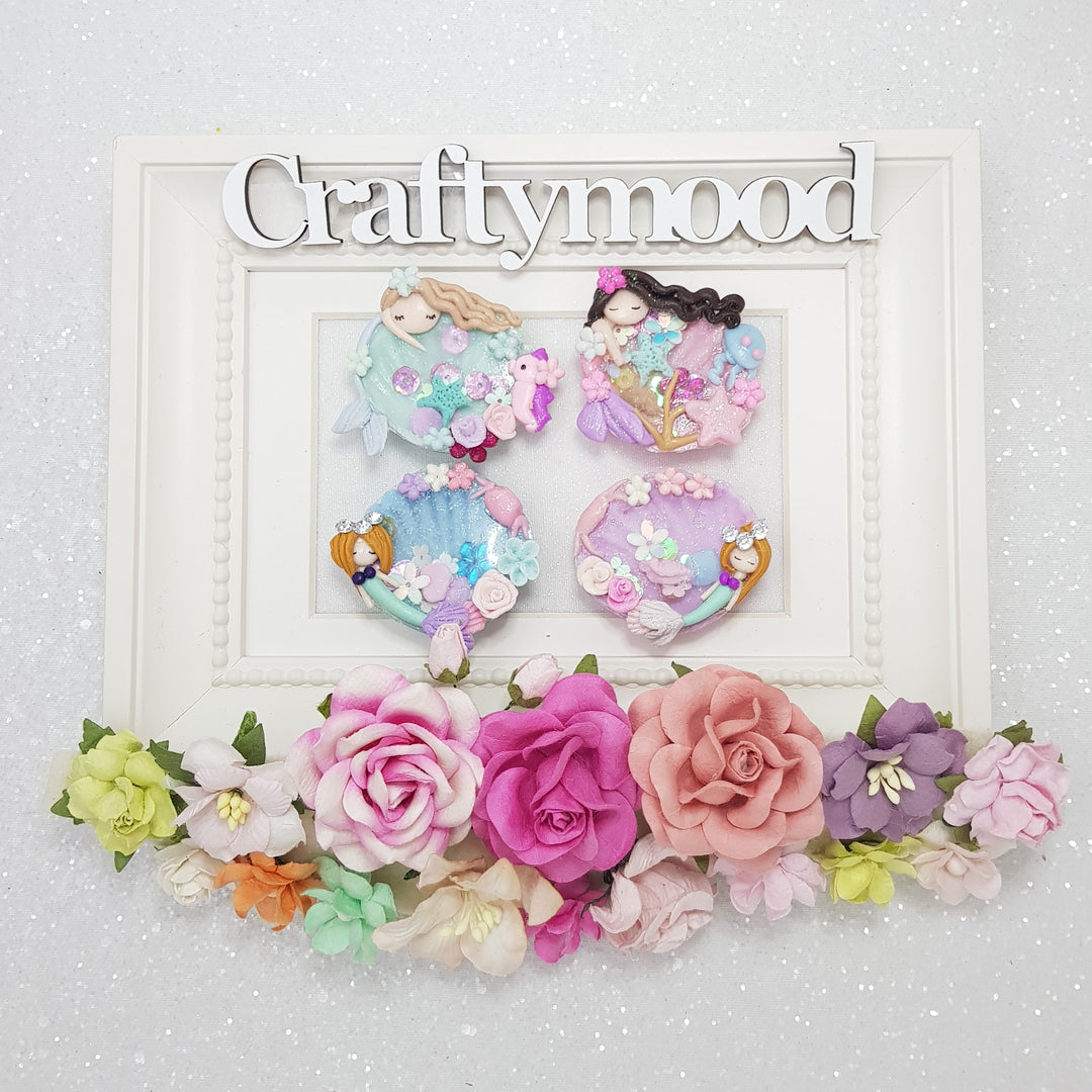 Seashell Shaker - Embellishment Clay Bow Centre