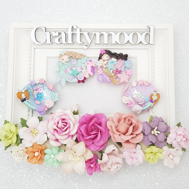 Seashell Shaker - Embellishment Clay Bow Centre