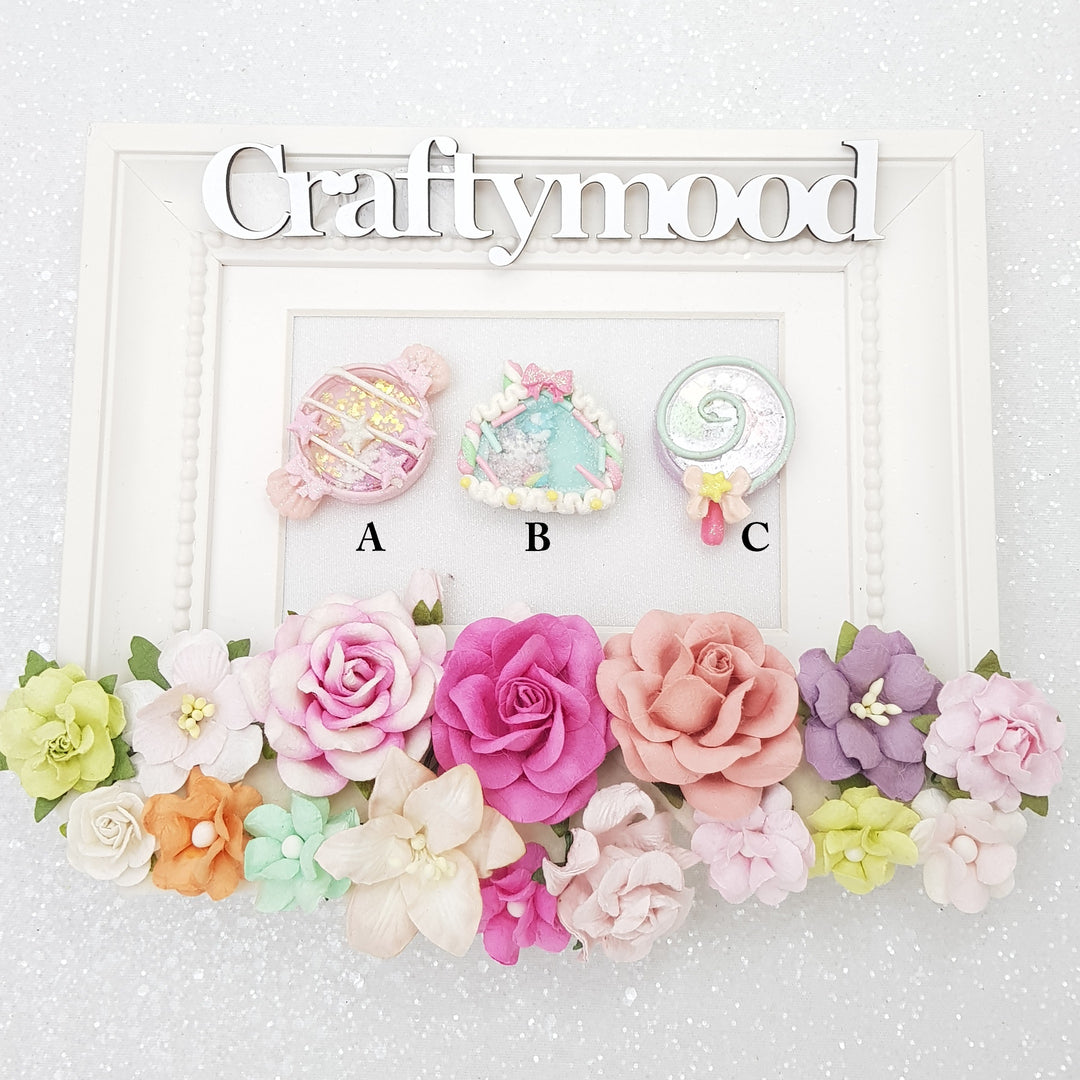 Candy shaker - Embellishment Clay Bow Centre