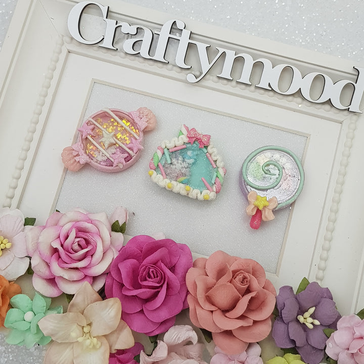 Candy shaker - Embellishment Clay Bow Centre