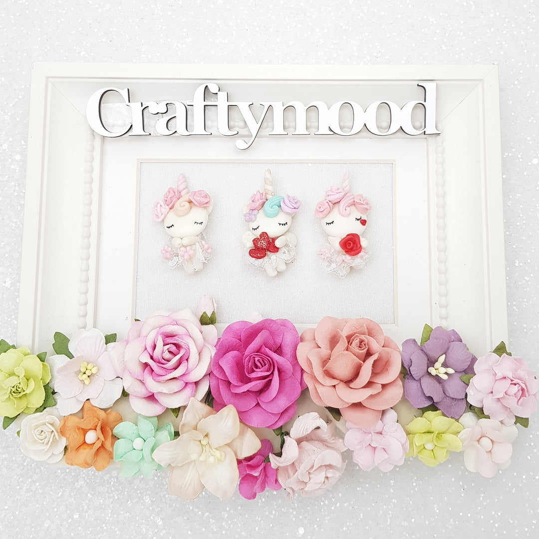 Valentine Unicorn - Embellishment Clay Bow Centre