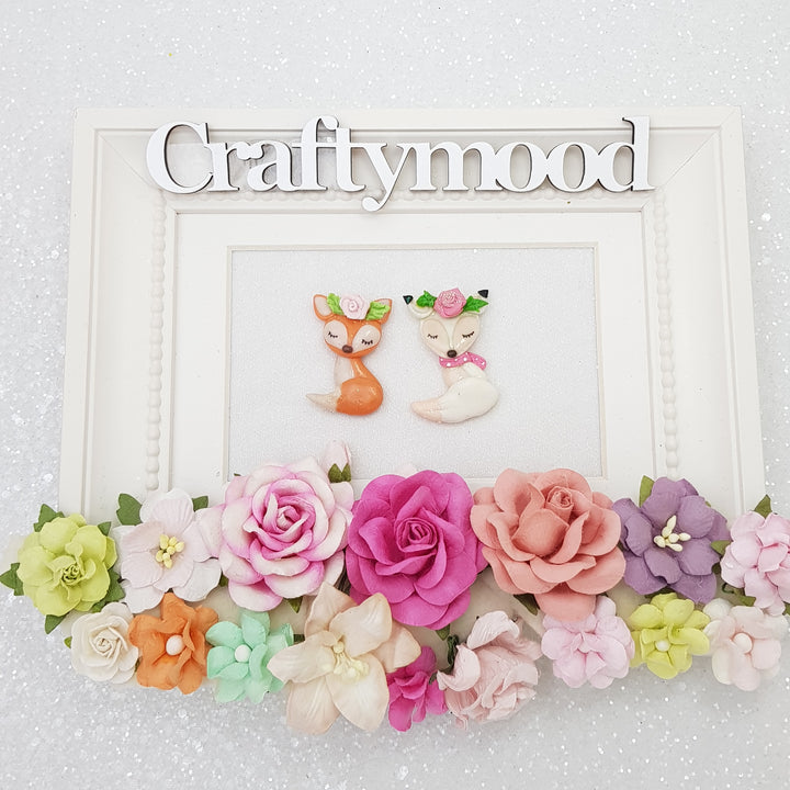 Fox - Embellishment Clay Bow Centre