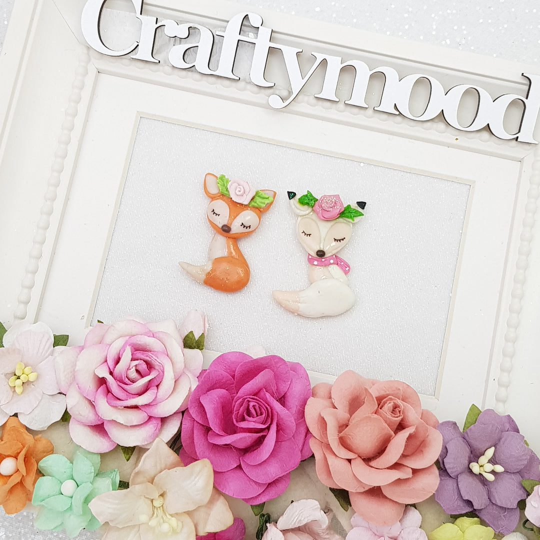 Fox - Embellishment Clay Bow Centre