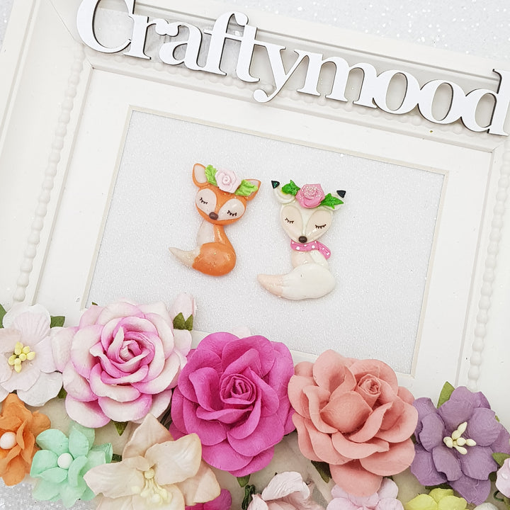 Fox - Embellishment Clay Bow Centre