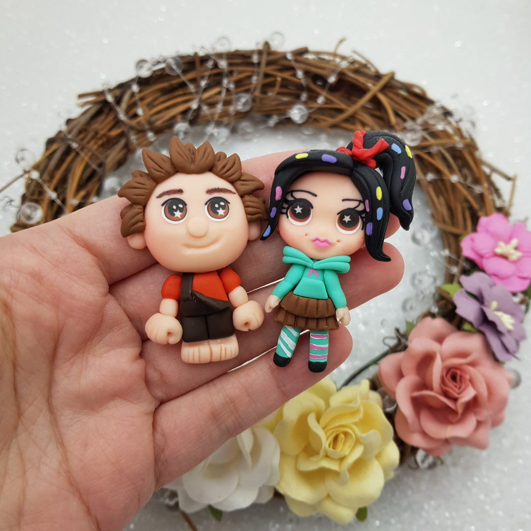 Pout arcade gang - Handmade Flatback Clay Bow Centre