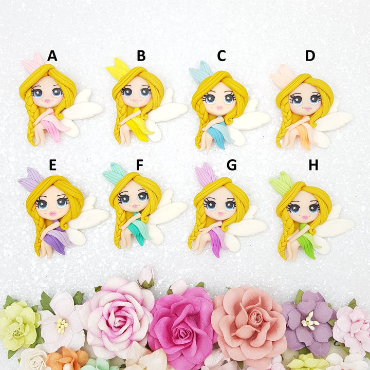 Pout fairies - Embellishment Clay Bow Centre