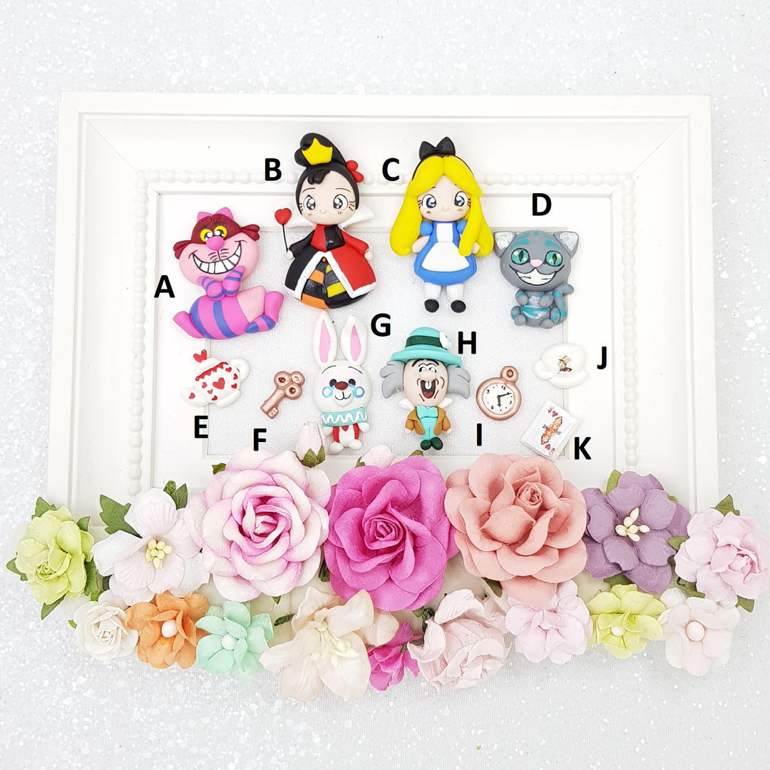 Wonder place friends - Handmade Flatback Clay Bow Centre