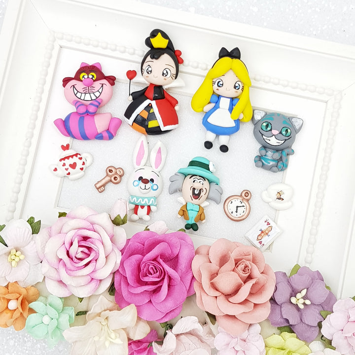 Wonder place friends - Handmade Flatback Clay Bow Centre
