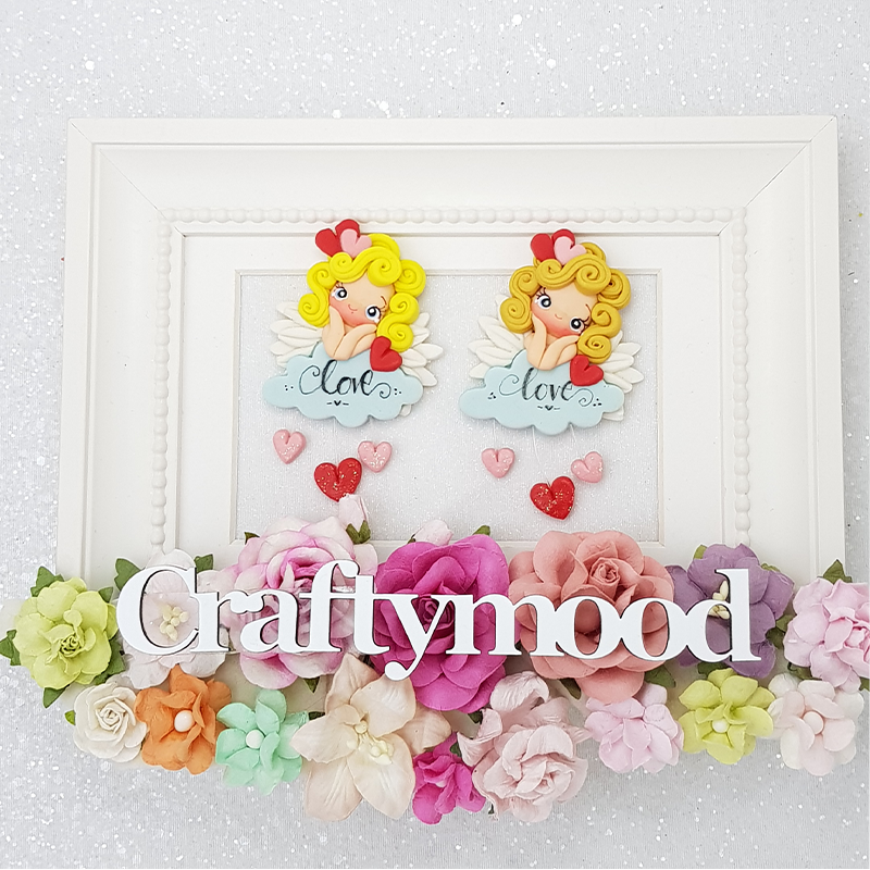 Love angels in the cloud - Embellishment Clay Bow Centre
