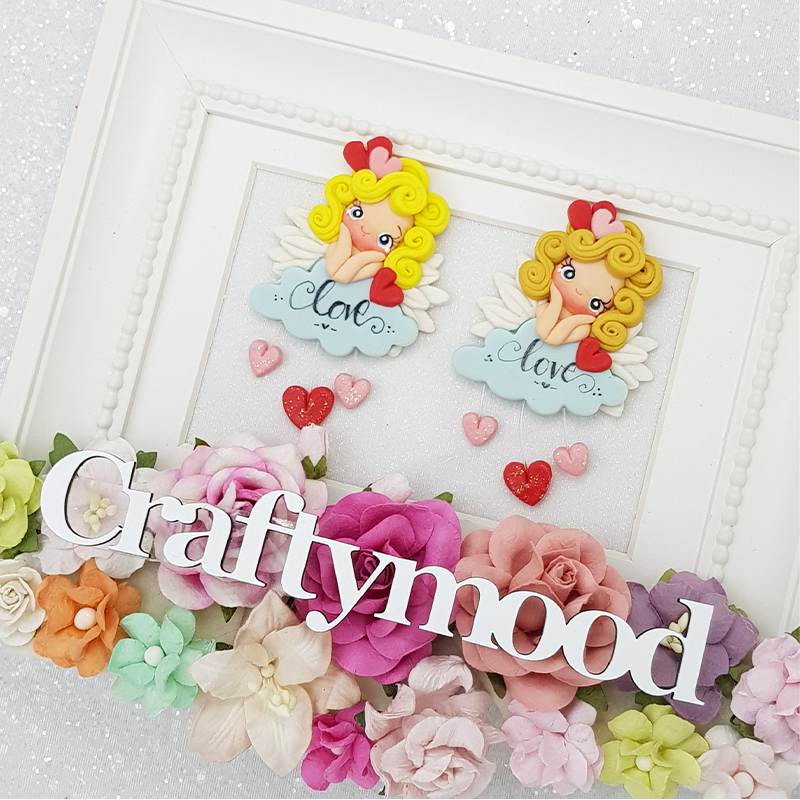 Love angels in the cloud - Embellishment Clay Bow Centre