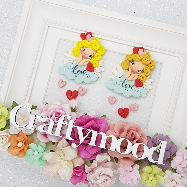 Love angels in the cloud - Embellishment Clay Bow Centre