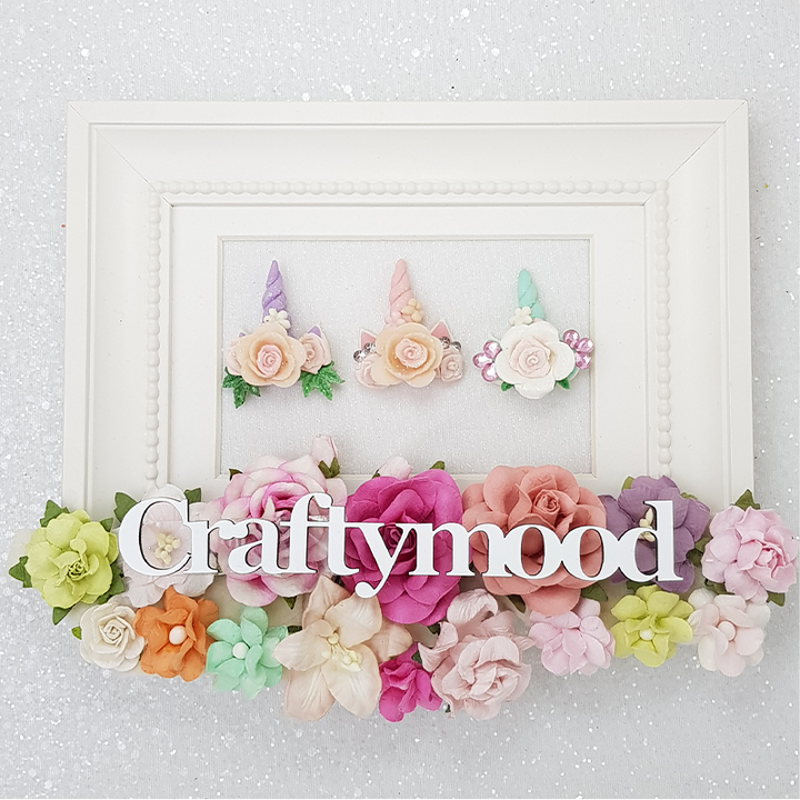 Spring unicorn horn - Embellishment Clay Bow Centre