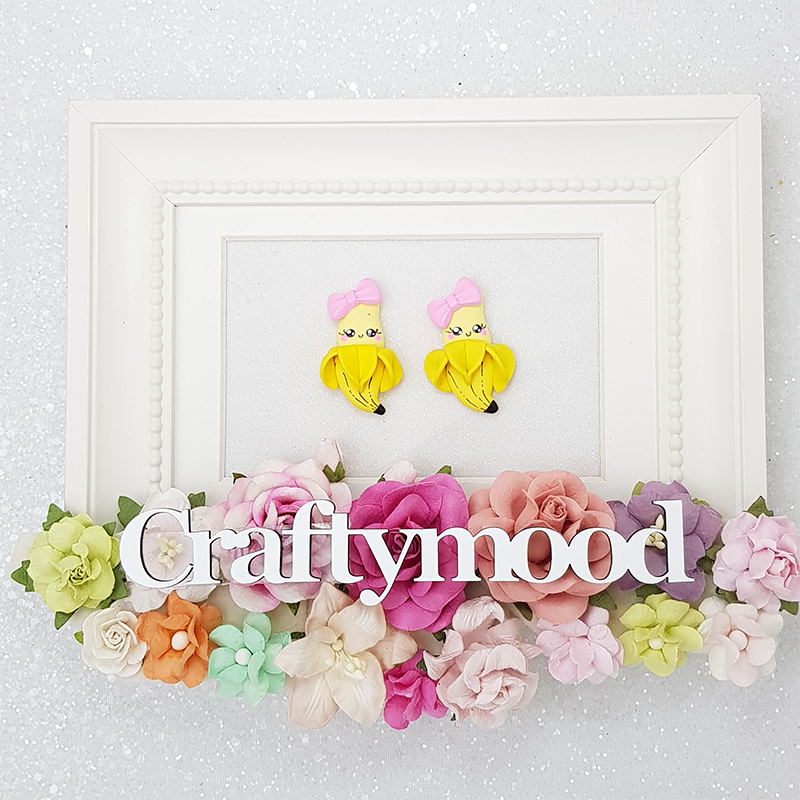 Banana - Embellishment Clay Bow Centre