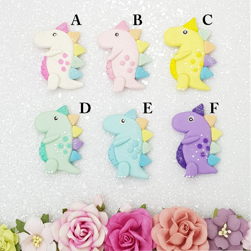 Big dino - Embellishment Clay Bow Centre