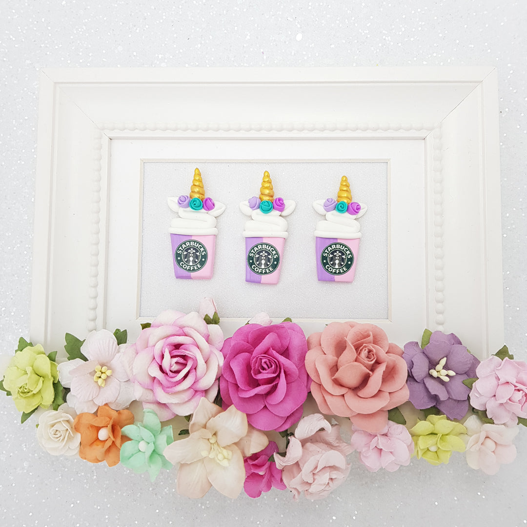 unicorn cappuccino - Embellishment Clay Bow Centre