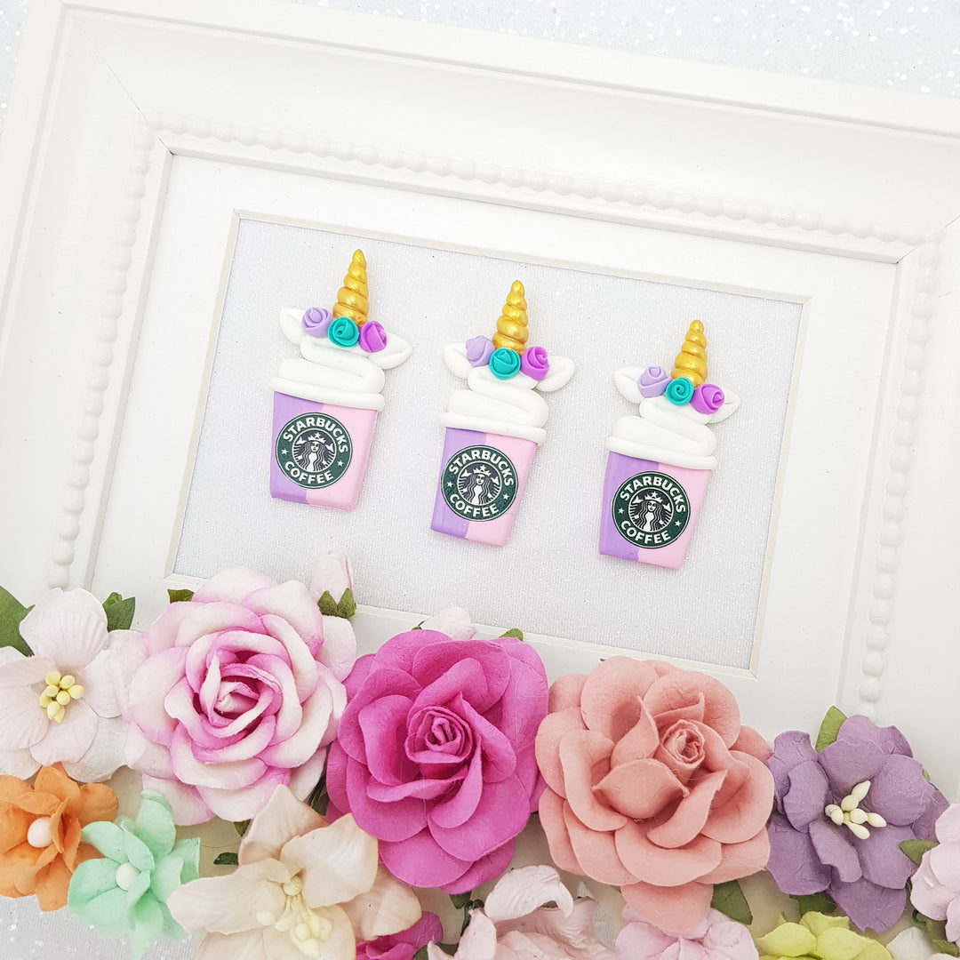 unicorn cappuccino - Embellishment Clay Bow Centre