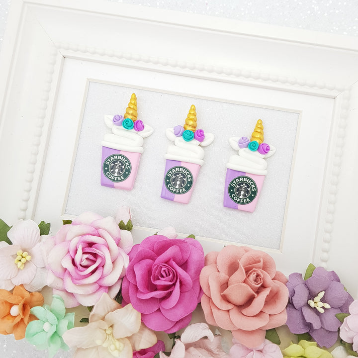 unicorn cappuccino - Embellishment Clay Bow Centre