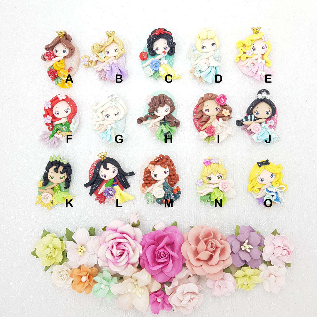 Sale Princess cameo - Embellishment Clay Bow Centre