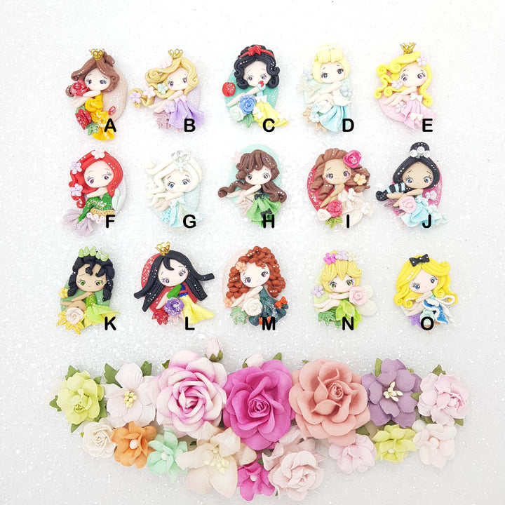 Sale Princess cameo - Embellishment Clay Bow Centre