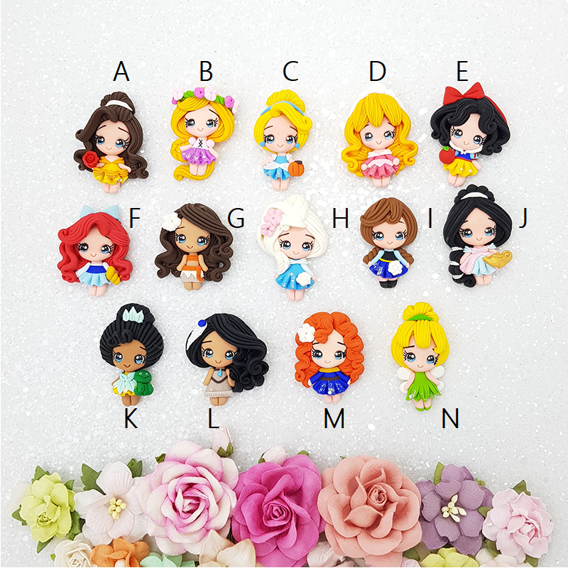 Toddler princess - Embellishment Clay Bow Centre