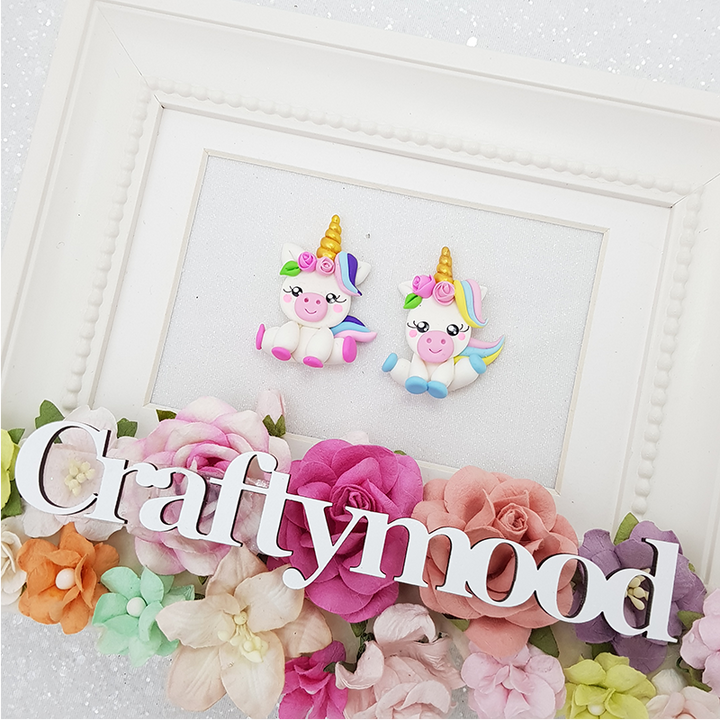 Baby unicorn - Embellishment Clay Bow Centre