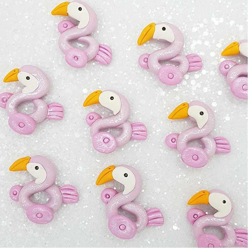 Lilac toucan float - Embellishment Clay Bow Centre