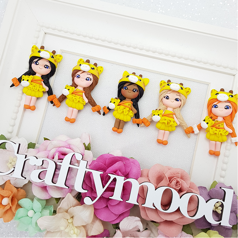 Sale Dressing up giraffe girl - Embellishment Clay Bow Centre