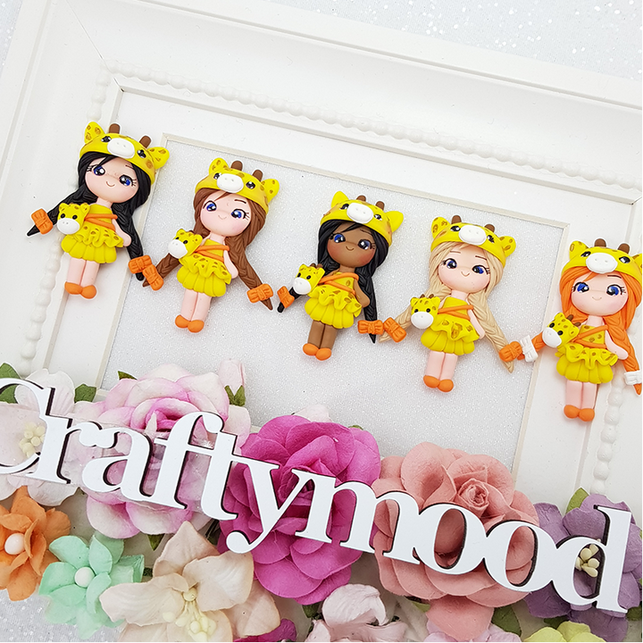 Sale Dressing up giraffe girl - Embellishment Clay Bow Centre