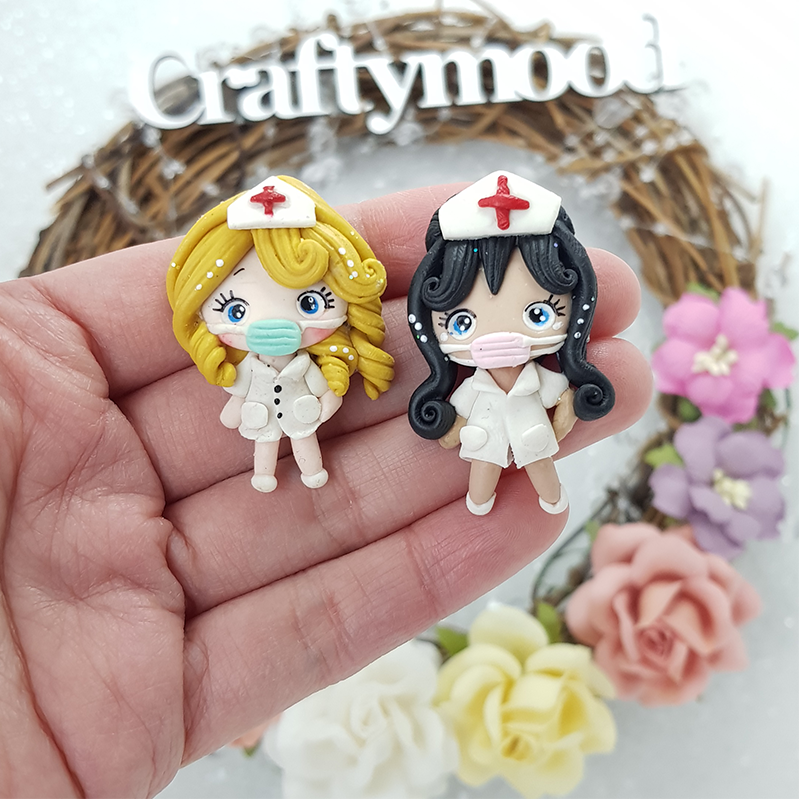 Nurse - Embellishment Clay Bow Centre
