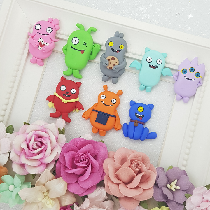 Adorable monsters - Embellishment Clay Bow Centre