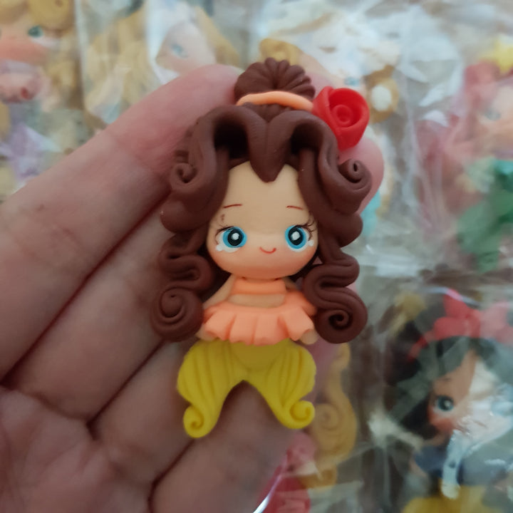 Princess Mermaid Series - Handmade Flatback Clay Bow Centre