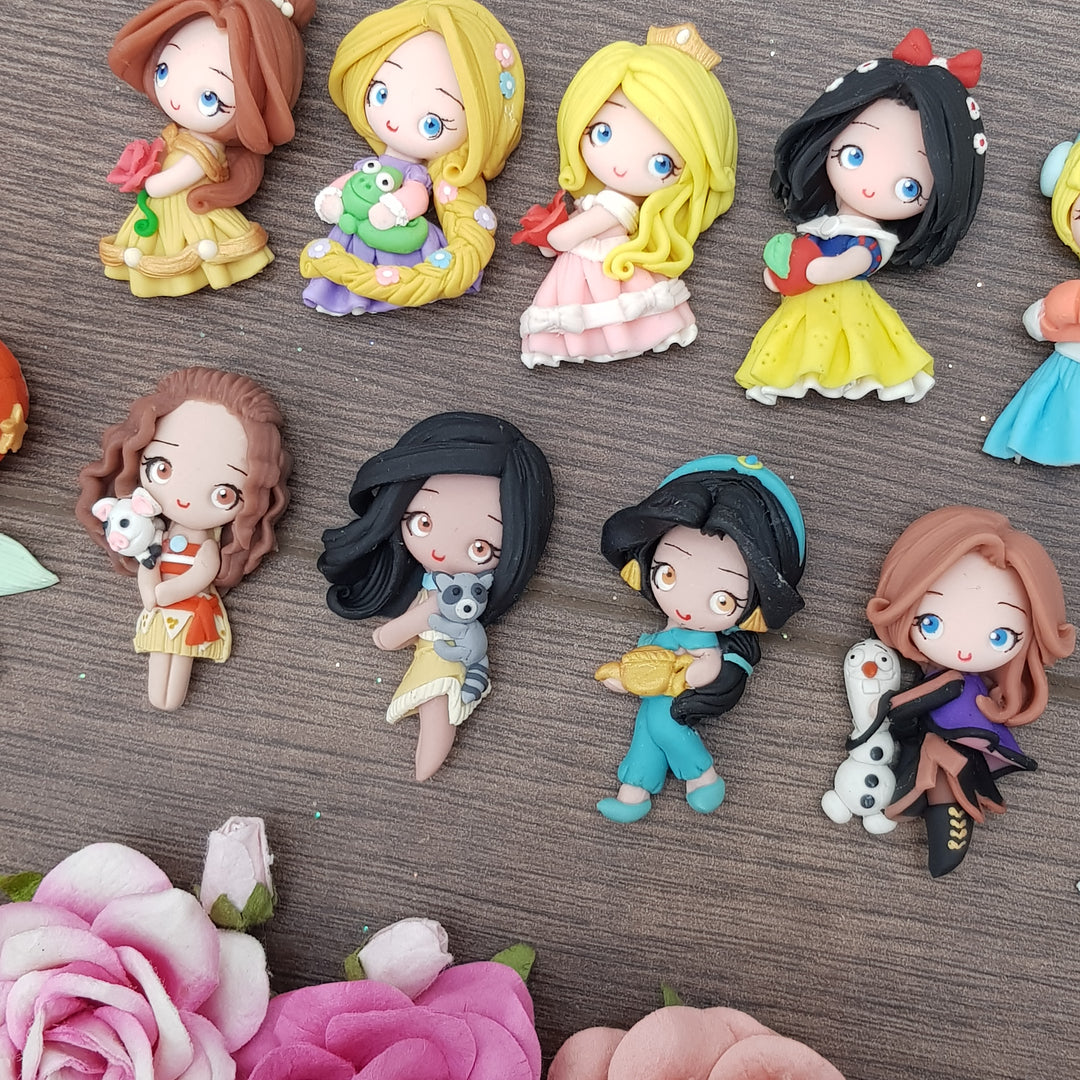 LIMITED ! Princesses  - Embellishment Clay Bow Centre