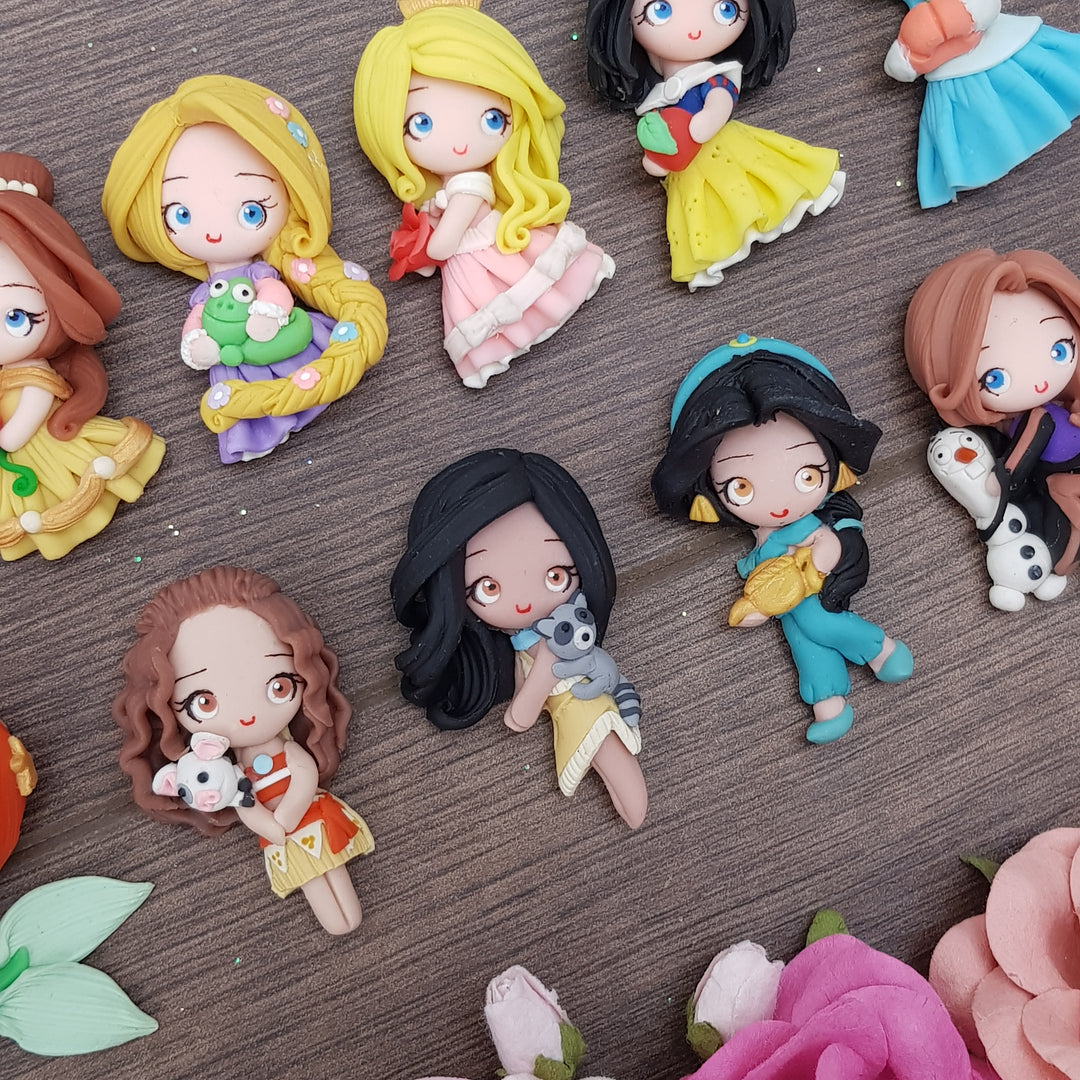 LIMITED ! Princesses  - Embellishment Clay Bow Centre