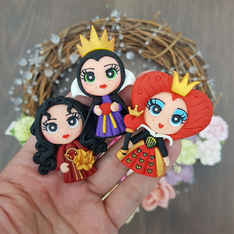 Evil villains - Handmade Flatback Clay Bow Centre