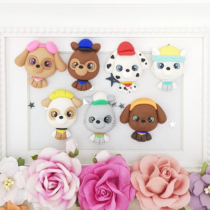 Cute patrol dogs - Embellishment Clay Bow Centre