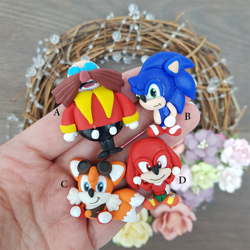 Super fast friends - Handmade Flatback Clay Bow Centre