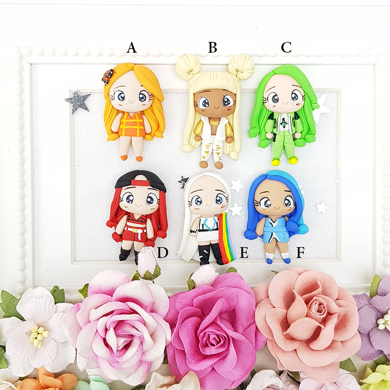 Rainbow girls - Embellishment Clay Bow Centre