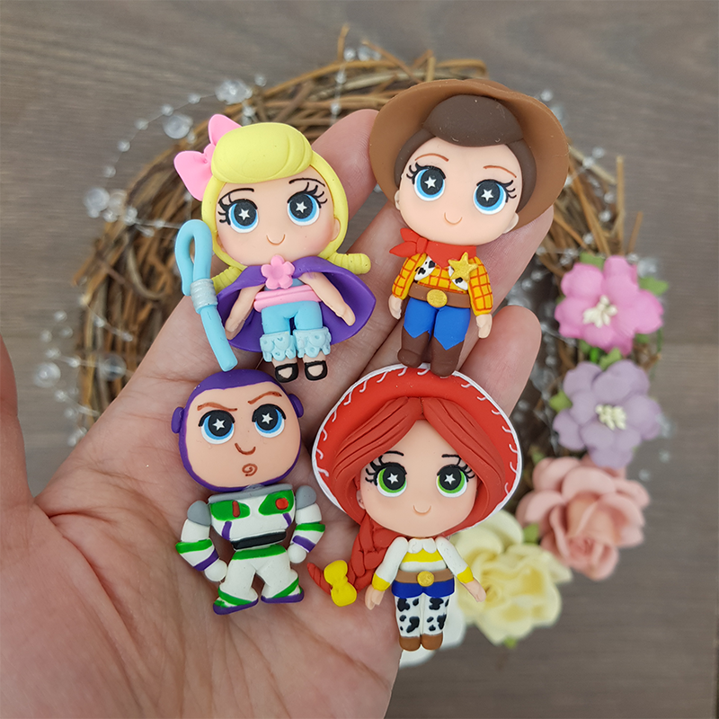 no Pout toy friends - Handmade Flatback Clay Bow Centre