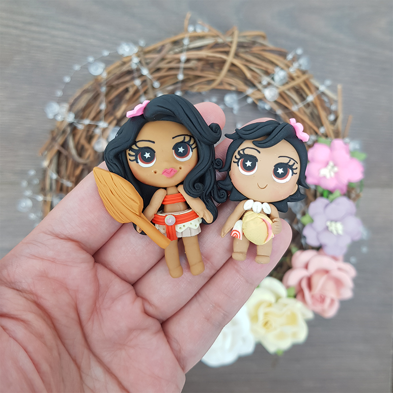 Pout island girls - Embellishment Clay Bow Centre