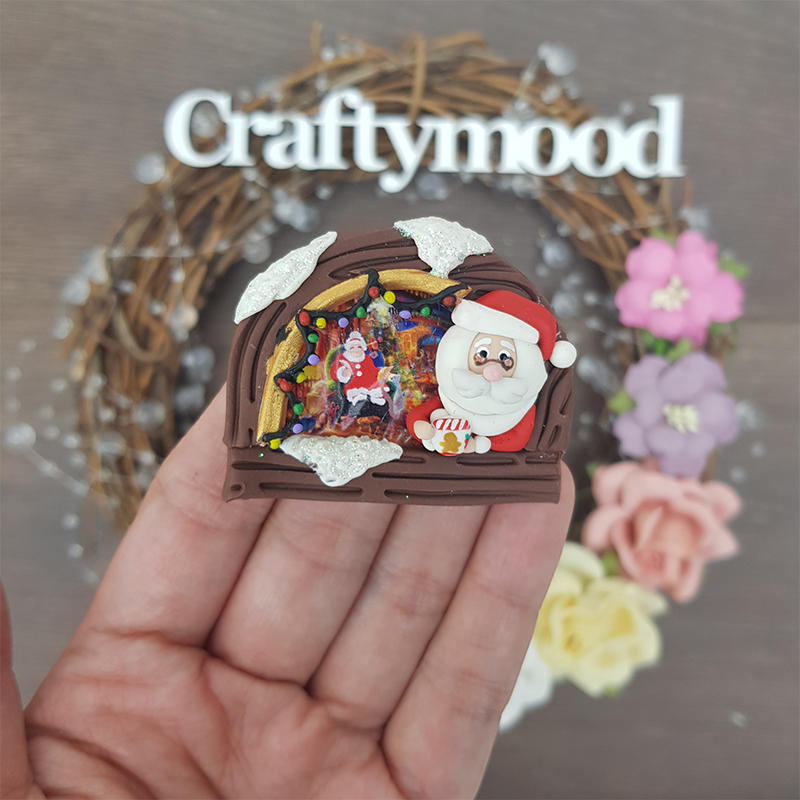 Santa workshop - Handmade Flatback Clay Bow Centre