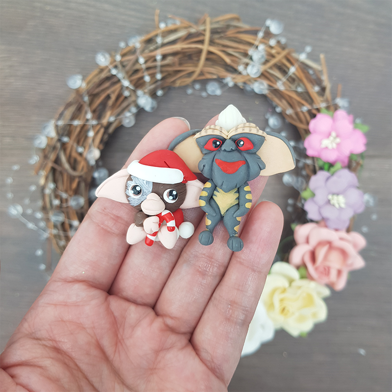 Christmas monster - Embellishment Clay Bow Centre