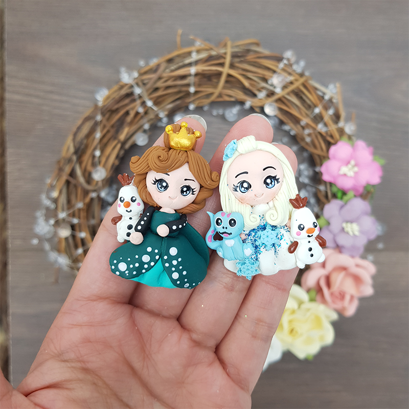 Happy winter sister - Embellishment Clay Bow Centre