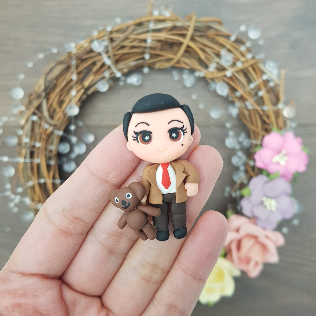 comedy man - Embellishment Clay Bow Centre
