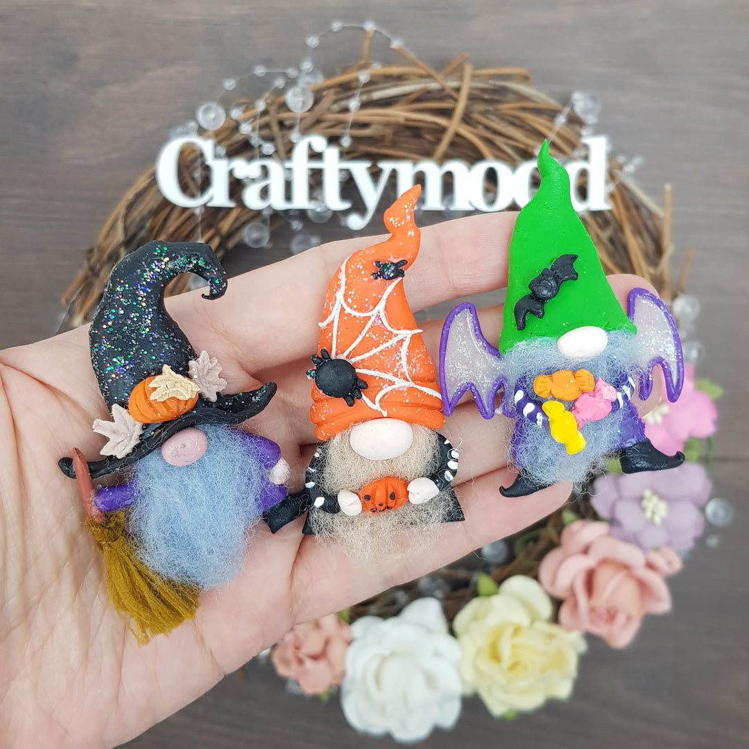 Halloween gonk - Embellishment Clay Bow Centre