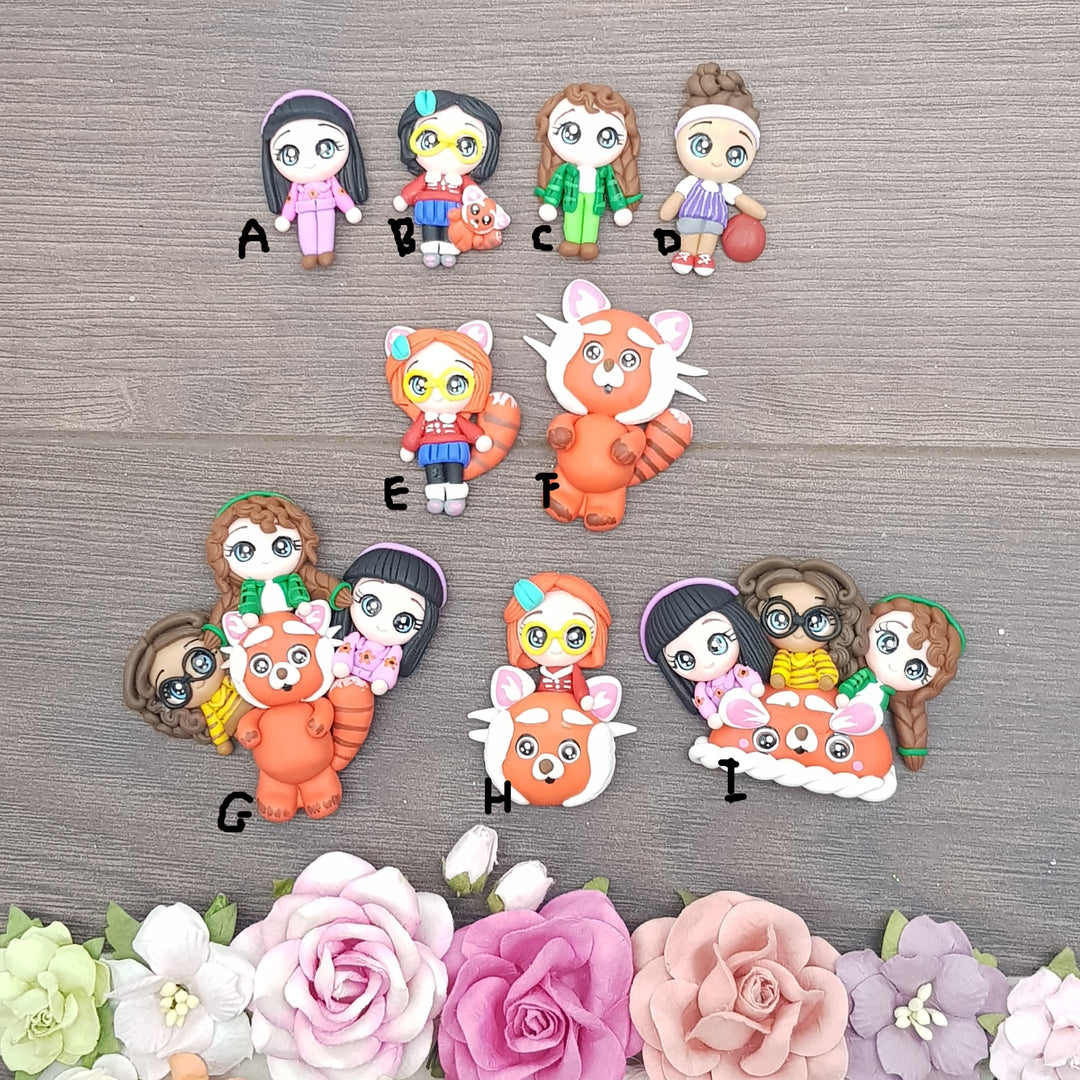 SALE Panda - Embellishment Clay Bow Centre