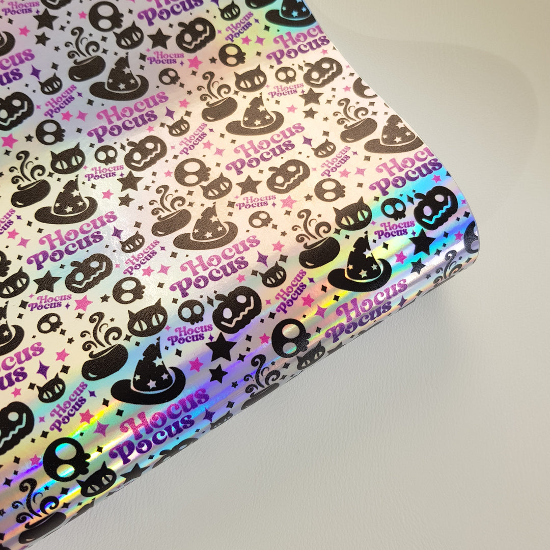 Exclusive Holographic hocus pocus - faux vegan Leather vinyl