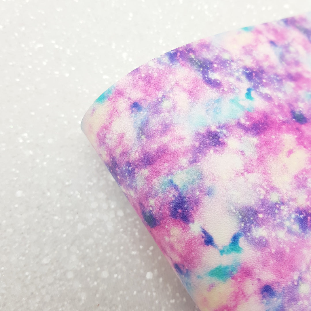 Galaxy Milky way - Pu Leather vinyl - canvas - choose Fabric material Sheets