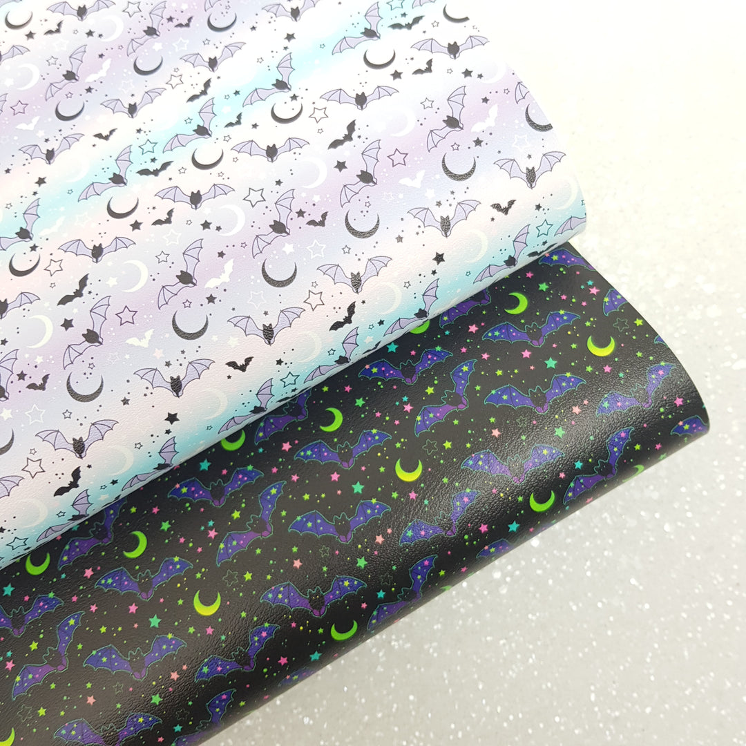 bats  - Pu Leatherette vinyl - canvas - choose Fabric material Sheets